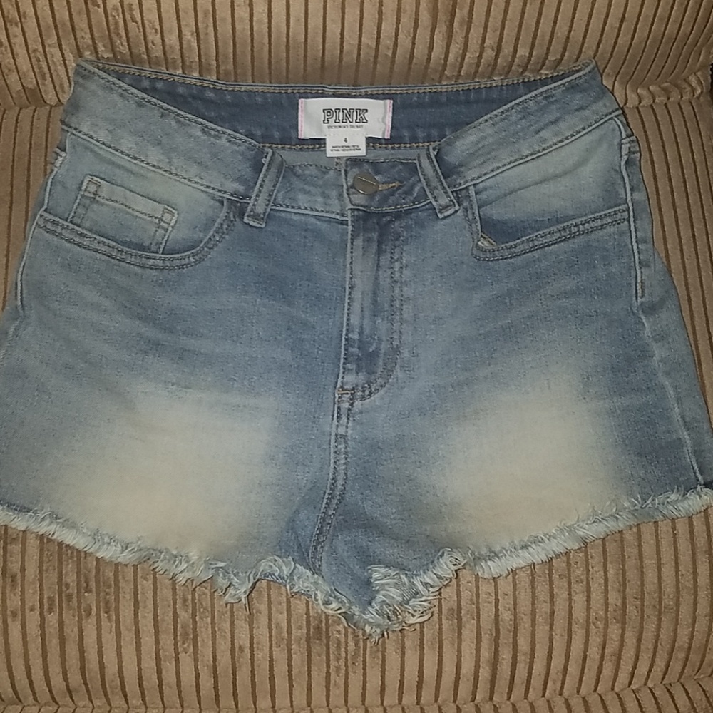 High-waisted jean shorts by Victoria secret pink